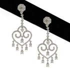 2.44 Ct TW Diamond Chandelier Earrings in 18Kt White Gold
